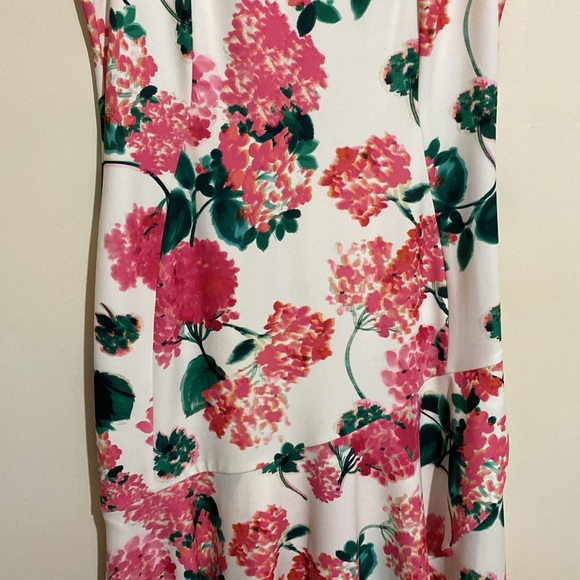 Calvin Klein Floral Ruffled Sleeveless Midi Dress Size 14 - Picture 4 of 11